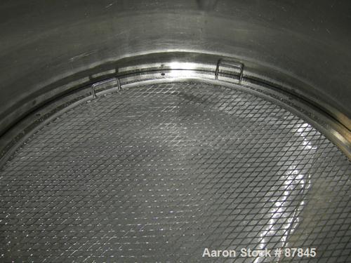 USED: Northland Stainless portable pressure Nutsche type filter, approximately 1.5 square meter, 316L stainless steel. Approximately 60" diameter x 24" straight side. Dish bolt on top, dish bottom. I...