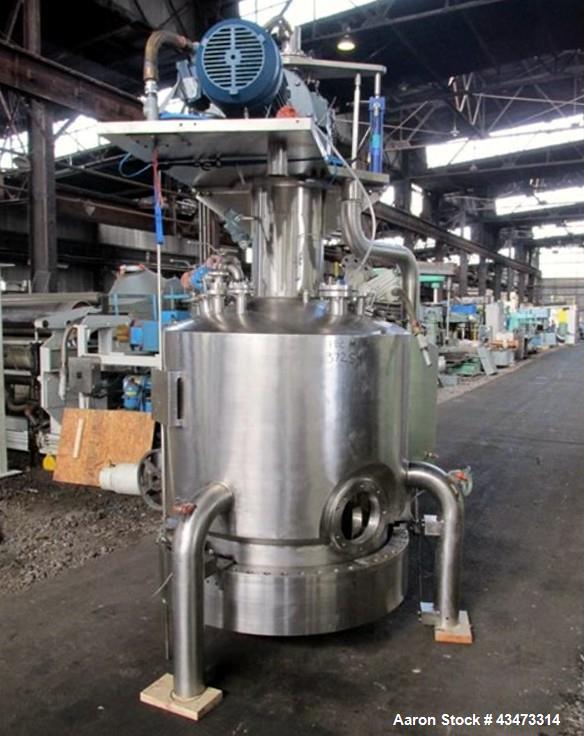 Used Powder Systems Filter Dryer, 1 Square Meter, Hastelloy C22 product contact surfaces. 316L Stainless steel non contact surfaces. Internal rated 60 psi & Full Vacuum at 329 degrees F, jacket rated...