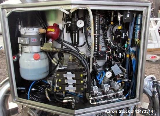 Used Powder Systems Filter Dryer, 1 Square Meter, Hastelloy C22 product contact surfaces. 316L Stainless steel non contact surfaces. Internal rated 60 psi & Full Vacuum at 329 degrees F, jacket rated...