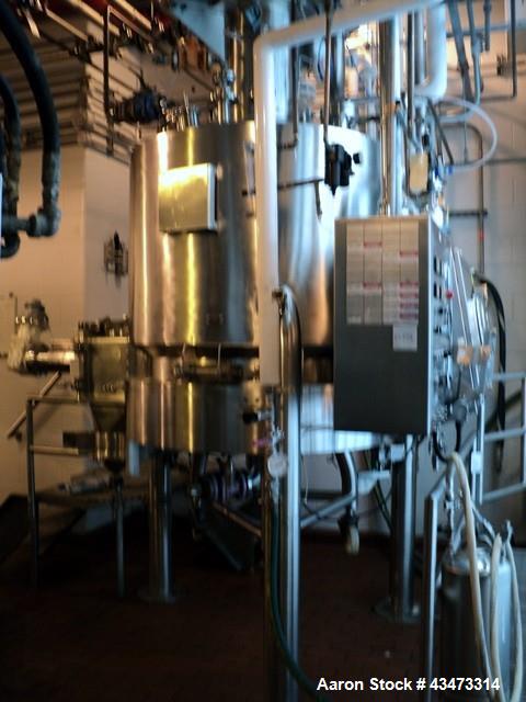 Used Powder Systems Filter Dryer, 1 Square Meter, Hastelloy C22 product contact surfaces. 316L Stainless steel non contact surfaces. Internal rated 60 psi & Full Vacuum at 329 degrees F, jacket rated...
