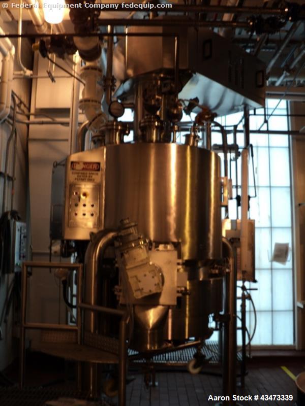 Used Powder Systems filter dryer, 0.3 sq. meters, Hastelloy C22 construction.
