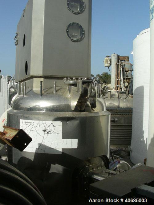 Used Pressofiltro Agitated Nutsche Filter Dryer, model PF2000. Internal diameter 1600 mm, filtering surface 2.0 mq. Mechanical seal and bellows, up/down mechanical reducer, stroke 450 mm, electrical ...