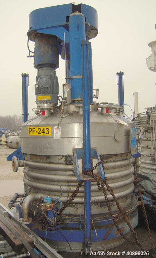 Used Rosenmund 1.6 Square Meter Agitated Nutsche Filter Dryer, Model RSD 1.6-662-92. 316L stainless steel construction, 960 liter capacity, rated 50 psi and full vacuum at 350 deg F internal, jackete...