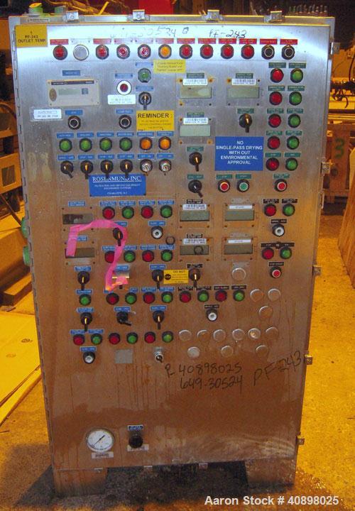 Used Rosenmund 1.6 Square Meter Agitated Nutsche Filter Dryer, Model RSD 1.6-662-92. 316L stainless steel construction, 960 liter capacity, rated 50 psi and full vacuum at 350 deg F internal, jackete...