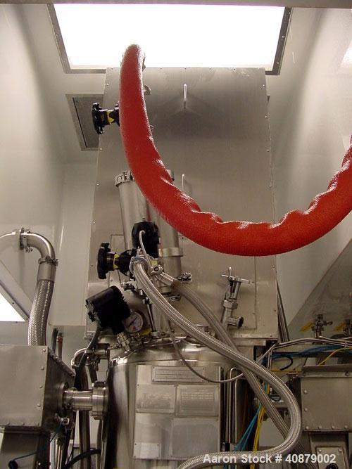 Used Rosenmund Filter Dryer, (0.2) Square Meter, 316L Stainless Steel. 19.625" diameter x 24" straight side. Dished top, flat removable jacketed bottom with filter plate. Internal rated 90/FV at 350 ...