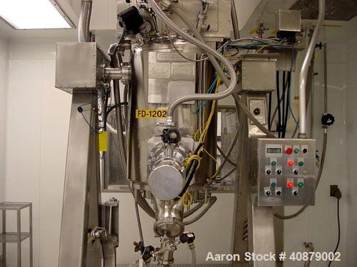 Used Rosenmund Filter Dryer, (0.2) Square Meter, 316L Stainless Steel. 19.625" diameter x 24" straight side. Dished top, flat removable jacketed bottom with filter plate. Internal rated 90/FV at 350 ...
