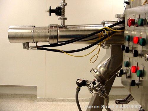 Used Rosenmund Filter Dryer, (0.2) Square Meter, 316L Stainless Steel. 19.625" diameter x 24" straight side. Dished top, flat removable jacketed bottom with filter plate. Internal rated 90/FV at 350 ...