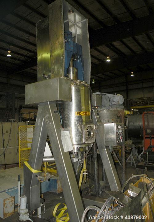 Used Rosenmund Filter Dryer, (0.2) Square Meter, 316L Stainless Steel. 19.625" diameter x 24" straight side. Dished top, flat removable jacketed bottom with filter plate. Internal rated 90/FV at 350 ...