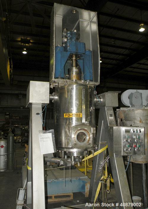 Used Rosenmund Filter Dryer, (0.2) Square Meter, 316L Stainless Steel. 19.625" diameter x 24" straight side. Dished top, flat removable jacketed bottom with filter plate. Internal rated 90/FV at 350 ...