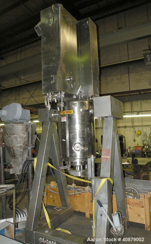 Used- Rosenmund Filter Dryer, (0.2) Square Meter, 316L Stainless Steel. 19.625" diameter x 24" straight side. Dished top, fl...