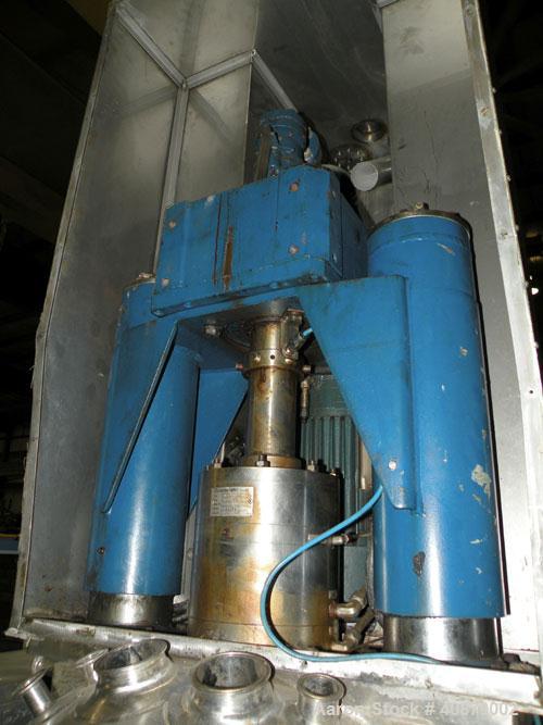 Used Rosenmund Filter Dryer, (0.2) Square Meter, 316L Stainless Steel. 19.625" diameter x 24" straight side. Dished top, flat removable jacketed bottom with filter plate. Internal rated 90/FV at 350 ...