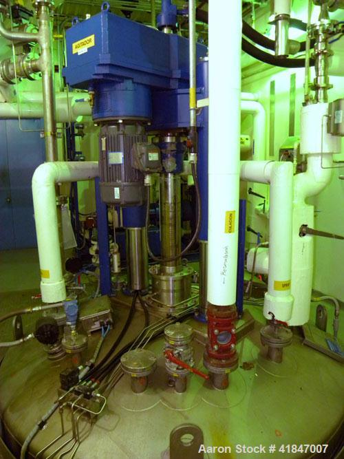 Used Rosenmund Filter Dryer, 4 Square Meter, Model 4M2 Side Discharge, 316L Stainless Steel. Approximately 94" diameter x 42" straight side. Dished top, flat removable bottom with filter plate. Inter...
