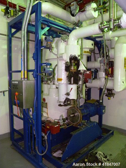 Used Rosenmund Filter Dryer, 4 Square Meter, Model 4M2 Side Discharge, 316L Stainless Steel. Approximately 94" diameter x 42" straight side. Dished top, flat removable bottom with filter plate. Inter...
