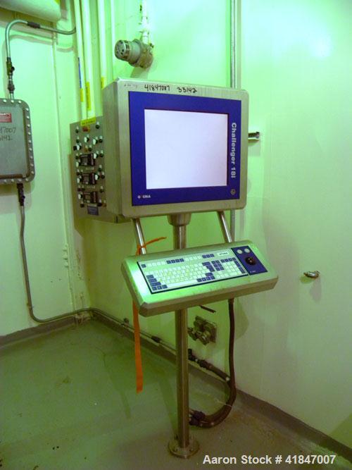 Used Rosenmund Filter Dryer, 4 Square Meter, Model 4M2 Side Discharge, 316L Stainless Steel. Approximately 94" diameter x 42" straight side. Dished top, flat removable bottom with filter plate. Inter...