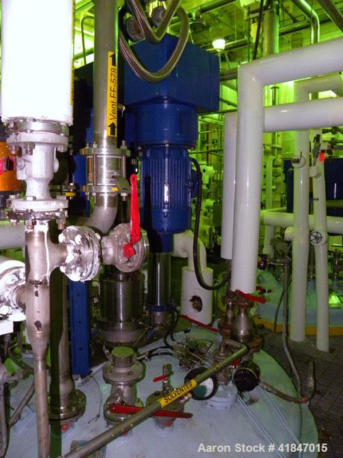 Used Rosenmund Filter Dryer, 4 Square Meter, Model 4MS Side Discharge, 316L Stainless Steel. Approximately 96" diameter x 36" straight side. Dished top, flat removable bottom with filter plate. Inter...