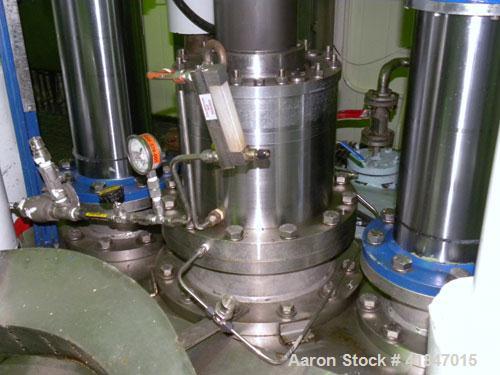 Used Rosenmund Filter Dryer, 4 Square Meter, Model 4MS Side Discharge, 316L Stainless Steel. Approximately 96" diameter x 36" straight side. Dished top, flat removable bottom with filter plate. Inter...