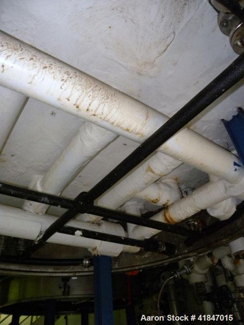 Used Rosenmund Filter Dryer, 4 Square Meter, Model 4MS Side Discharge, 316L Stainless Steel. Approximately 96" diameter x 36" straight side. Dished top, flat removable bottom with filter plate. Inter...