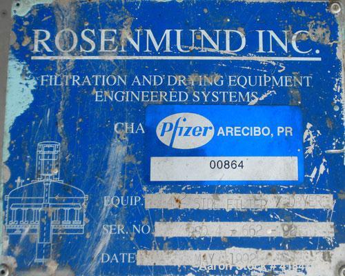 Used Stainless Steel Rosenmund Filter Dryer Model 4MS