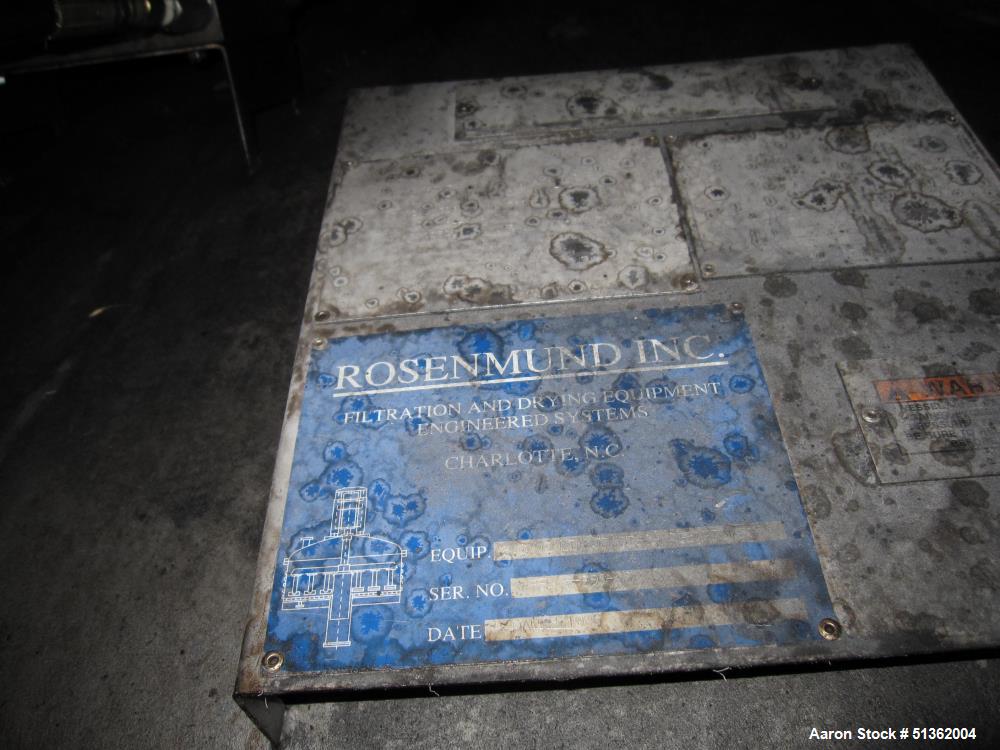 Used- Rosenmund Liquid Discharge Filter, 6.0 m2