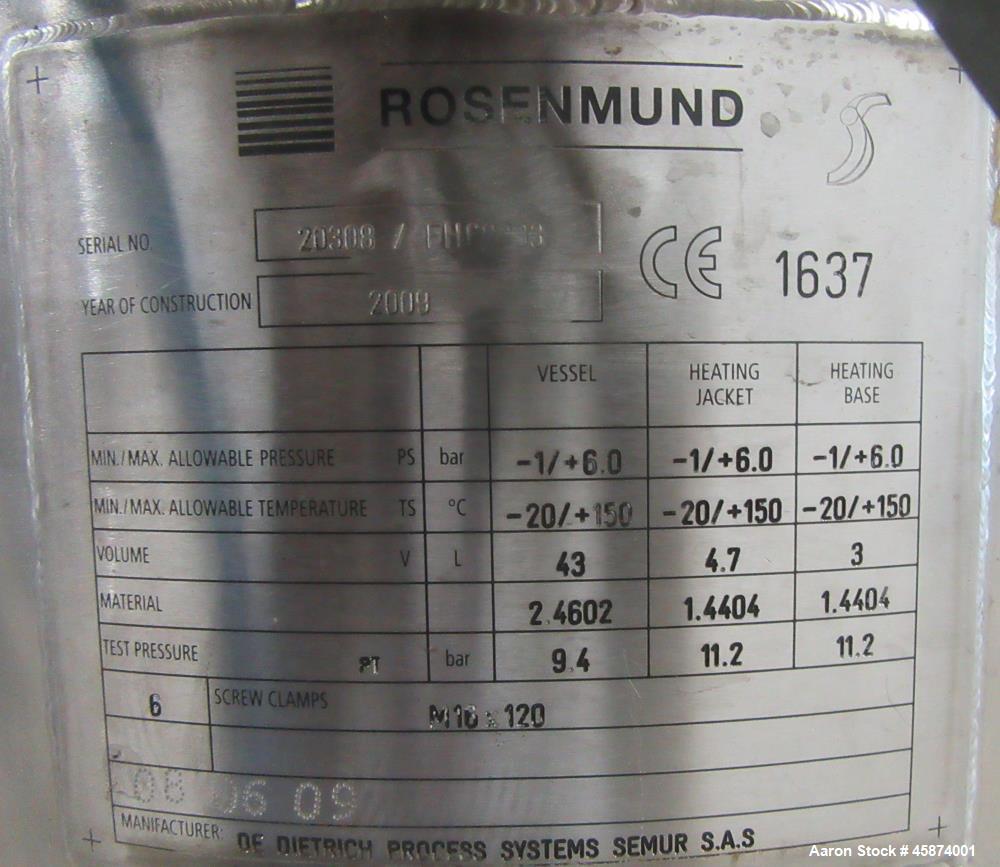 Used De Dietrich Rosenmund ROLAB RGFD 0.05-09 Filter Dryer for Sale