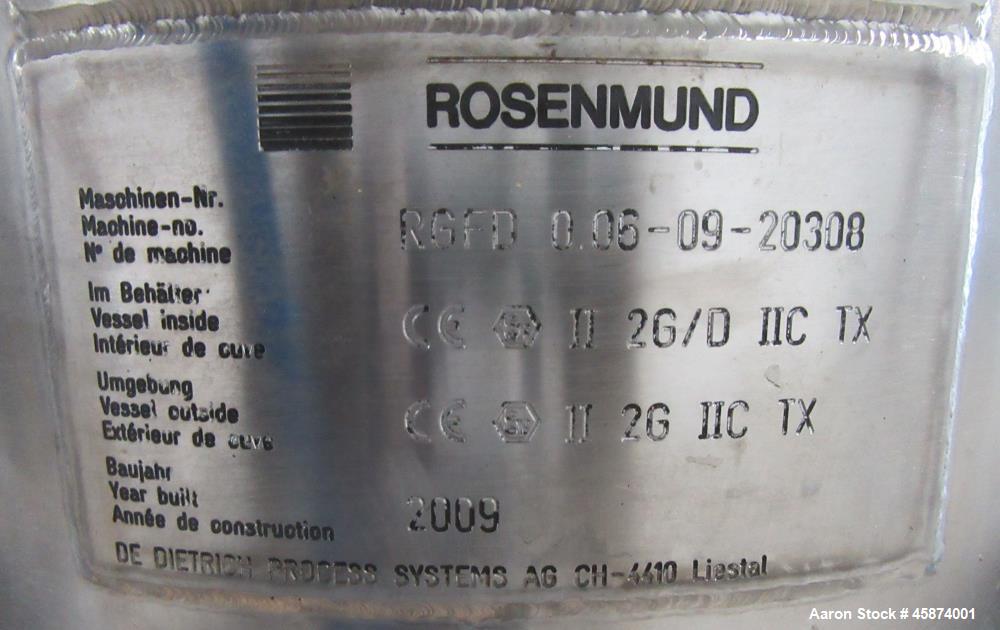 Used De Dietrich Rosenmund ROLAB RGFD 0.05-09 Filter Dryer for Sale