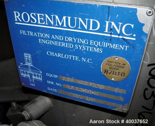 Used Rosenmund Filter Dryer