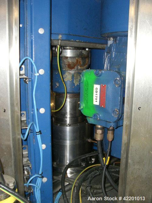 Used Rosenmund Nutsche Filter Dryer, Type RND5-10-36/99, Hastelloy C22. Approximately 5 square meters of filtration area. Internal rated 4.5 bar/full vacuum design pressure at -20 to 150 deg C (-4 to...
