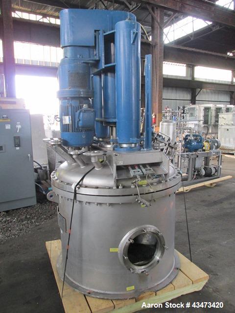 Used- Rosenmund Nutsche Filter, 1 Square Meter, Model RSD-1-359-85, 316L Stainless Steel. 46" dia x 26" straight side. Inter...