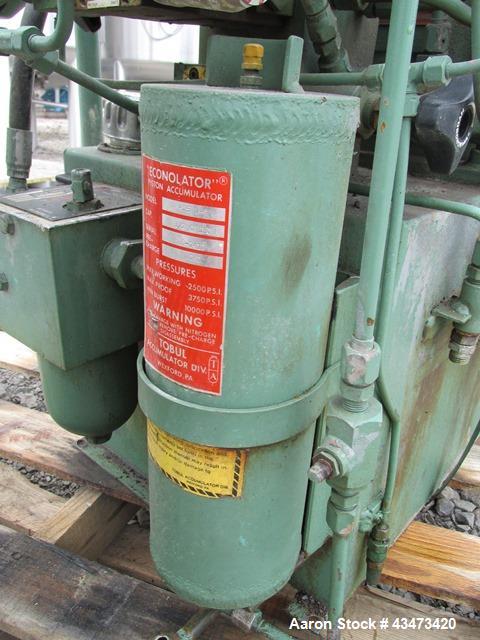 Used Rosenmund Nutsche Filter, 1 Square Meter, Model RSD-1-359-85, 316L Stainless Steel. 46" dia x 26" straight side. Internal rated 50 psi at 302 degrees F. 7.5/5 hp Two speed agitator, 460 volt XP ...