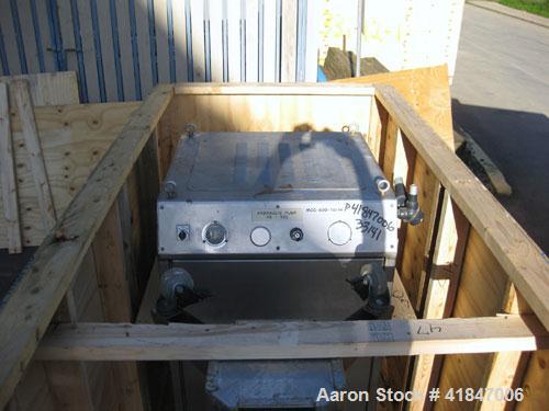 Used Rosenmund Filter Dryer, 4 Square Meter, Model RSD4-1116-00.101.0486, Type GRF 4000L, 316L Stainless Steel. Approximately 96'' diameter x 42'' straight side. Dished top, flat bottom with filter p...