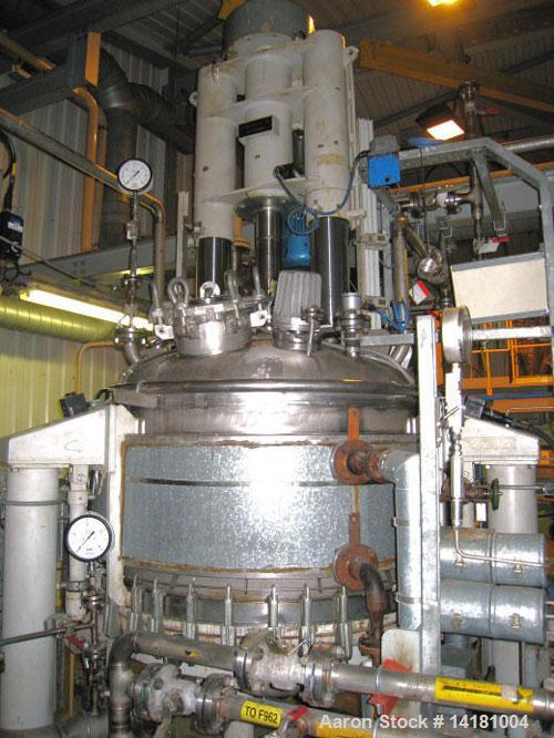 Used Rosenmund Nutsche Filter Dryer, 1.6 sq m (17 sq feet), built 1989, Model RSD. Material of contruction 316L stainless steel, 3992mm (11') total height, 1500mm (5') diameter, side discharge, 7.5 k...