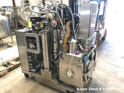 Used- Rosenmund RoLab 0.1 Sq.M. Nutsche Filter Dryer, Agitated. Material is ALLOY 22. Internal and jacket rated 90/FV @ 302 ...