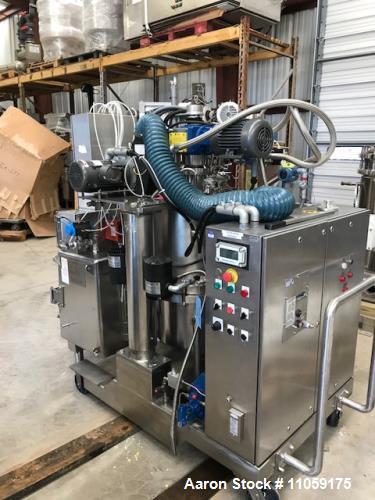 Used- Rosenmund RoLab 0.1 Sq.M. Nutsche Filter Dryer, Agitated. Material is ALLOY 22. Internal and jacket rated 90/FV @ 302 ...