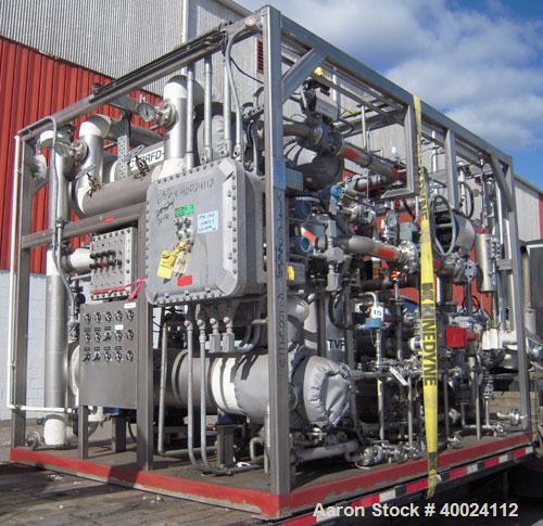 Used Rosenmund Filter Dryer, 6 square meter, Hastelloy C22. 109 3/4" diameter x 36" deep, dished top, flat bottom. Internal rated 100/FV at 302 deg F, jacket rated 100/FV at 302 deg F. (3) blade agit...
