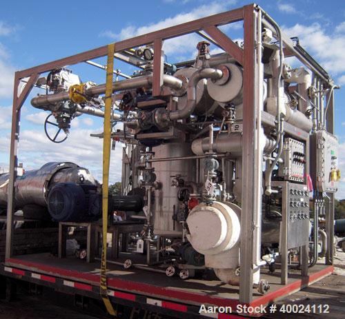 Used Rosenmund Filter Dryer, 6 square meter, Hastelloy C22. 109 3/4" diameter x 36" deep, dished top, flat bottom. Internal rated 100/FV at 302 deg F, jacket rated 100/FV at 302 deg F. (3) blade agit...