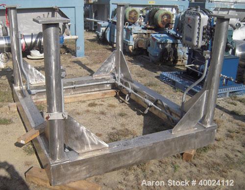 Used Rosenmund Filter Dryer, 6 square meter, Hastelloy C22. 109 3/4" diameter x 36" deep, dished top, flat bottom. Internal rated 100/FV at 302 deg F, jacket rated 100/FV at 302 deg F. (3) blade agit...