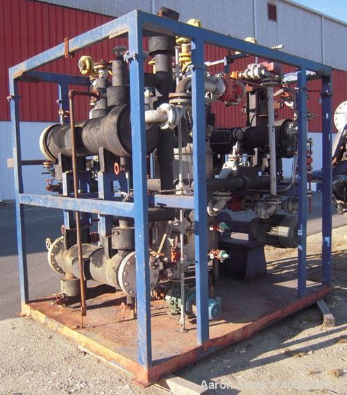Used Rosenmund Filter Dryer, Hastelloy C22 product contact areas. Approximately 5 square meter. 102'' diameter x 52'' straight side, dished bolt on top, flat bottom. Internal rated 50 psi/FV at 350 d...