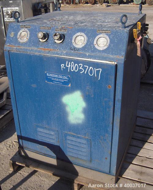 Used Rosenmund Filter Dryer, Hastelloy C22 product contact areas. Approximately 5 square meter. 102'' diameter x 52'' straight side, dished bolt on top, flat bottom. Internal rated 50 psi/FV at 350 d...