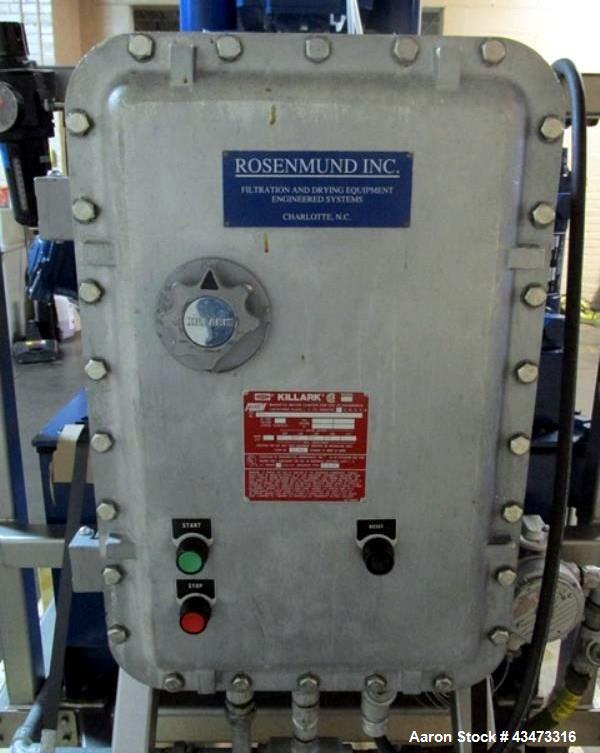 Used Rosenmund Filter Dryer, 0.3 Square Meter. 316L Stainless steel construction, internal rated 50 psi & Full Vacuum at 350 degrees F. 304 Stainless steel jacket rated 90 psi & Full Vacuum at 350 de...