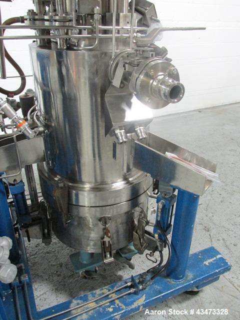 Used- Rosenmund Agitated Nutsche Filter, 0.2 Square Meter, 316L Stainless Steel. 20" Diameter chamber rated internal 90 psi ...