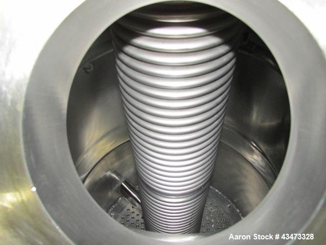 Used Rosenmund Agitated Nutsche Filter, 0.2 Square Meter, 316L Stainless Steel. 20" Diameter chamber rated internal 90 psi Full Vacuum at 350 degrees F. Stainless steel jacket rated 100 psi at 350 de...