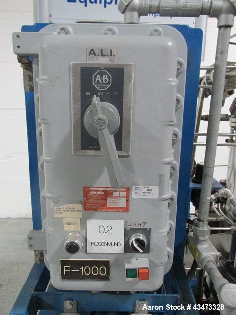 Used Rosenmund Agitated Nutsche Filter, 0.2 Square Meter, 316L Stainless Steel. 20" Diameter chamber rated internal 90 psi Full Vacuum at 350 degrees F. Stainless steel jacket rated 100 psi at 350 de...