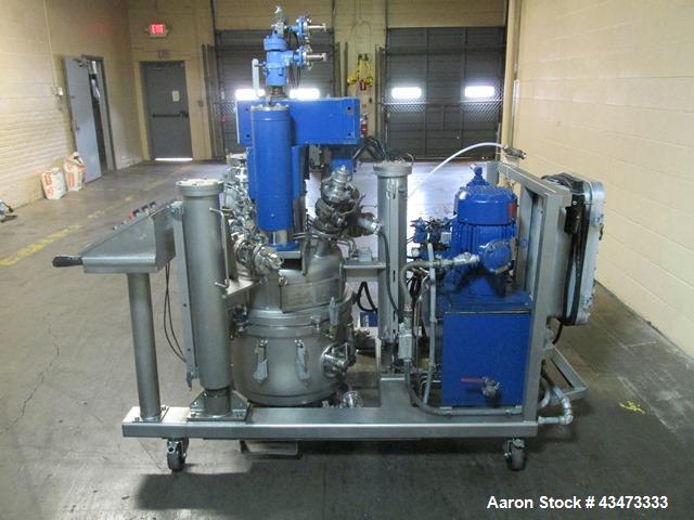 Used- Rosenmund Filter Dryer, 0.25 Square Meter, Hastelloy C22. Internal rated 50 psi & Full Vacuum at 350 degrees F. 304 St...