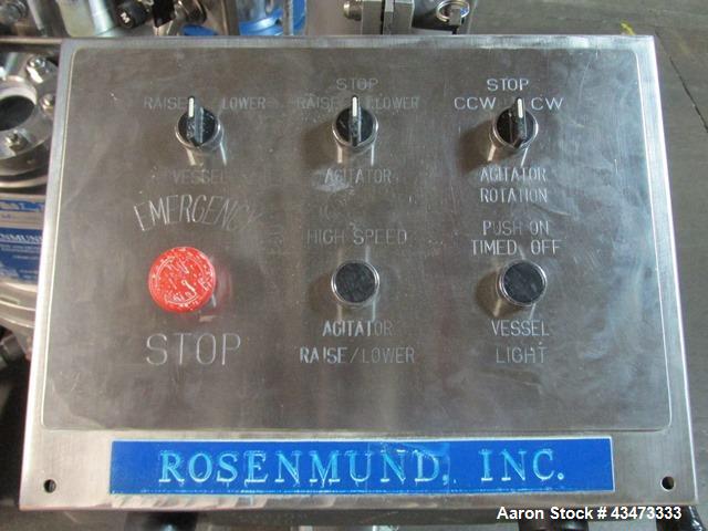 Used Rosenmund Filter Dryer, 0.25 Square Meter, Hastelloy C22. Internal rated 50 psi & Full Vacuum at 350 degrees F. 304 Stainless steel jacket rated 90 psi & Full Vacuum at 350 degrees F. Manual dis...