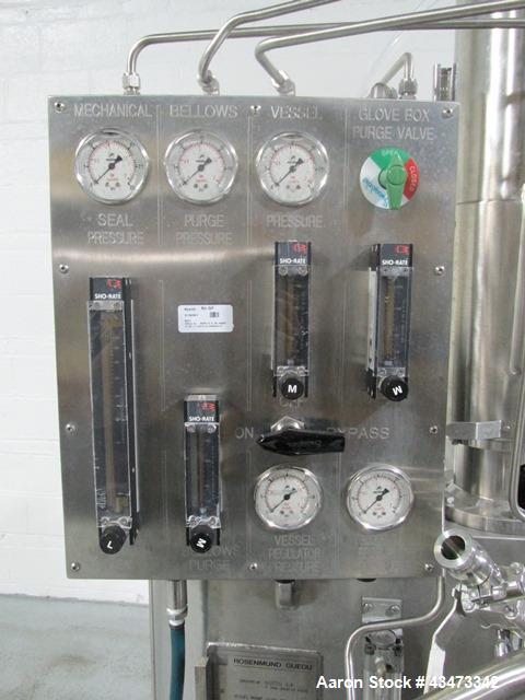 Used Rosenmund Geudu Nutsche Filter Dryer, 0.3 Square Meter, 316L Stainless Steel. Internal rated 50 psi & Full Vacuum at 302 degrees F. 316L Stainless steel jacket rated 150 psi & Full Vacuum at 302...