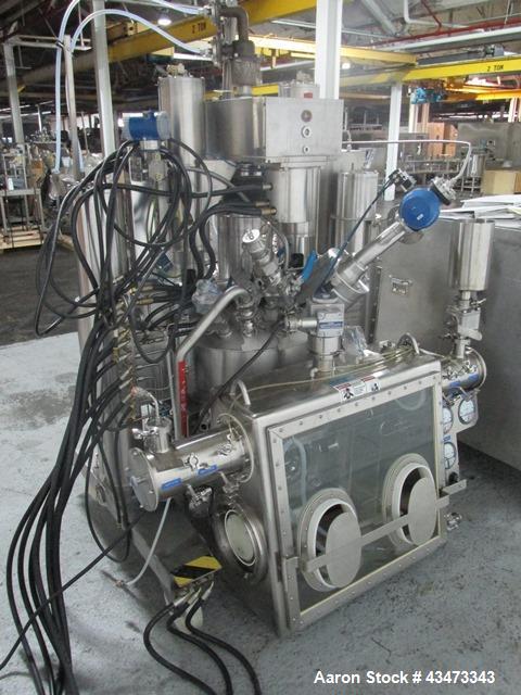 Used Rosenmund Geudu Nutsche Filter Dryer, 0.2 Square Meter, Hastelloy C22. 115 Liter working capacity, 44 liter cake capacity. Internal rated 50 psi & Full Vacuum at 302 degrees F. 316L Stainless st...