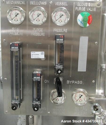 Used Rosenmund Geudu Nutsche Filter Dryer, 0.2 Square Meter, Hastelloy C22. 115 Liter working capacity, 44 liter cake capacity. Internal rated 50 psi & Full Vacuum at 302 degrees F. 316L Stainless st...
