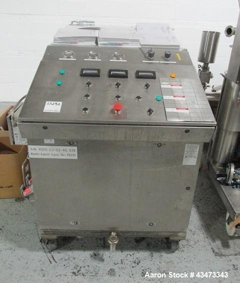 Used Rosenmund Geudu Nutsche Filter Dryer, 0.2 Square Meter, Hastelloy C22. 115 Liter working capacity, 44 liter cake capacity. Internal rated 50 psi & Full Vacuum at 302 degrees F. 316L Stainless st...