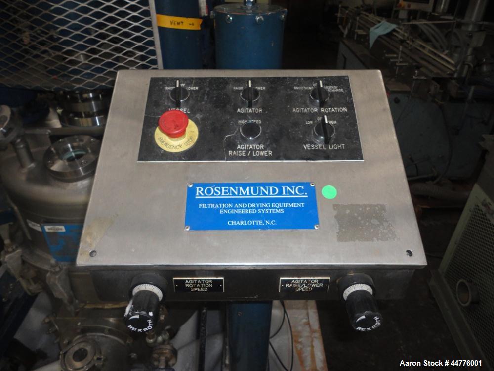 Used Rosenmund Agitated Nutsche Filter Dryer