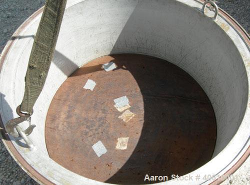 Used Sparkler manual Nutsche filter, model 36", 316 stainless steel. Vessel 36" diameter x 19" deep, dished clamp on top, dished bottom, rated 60 psi at 350 deg F. Removable inner chamber with bottom...